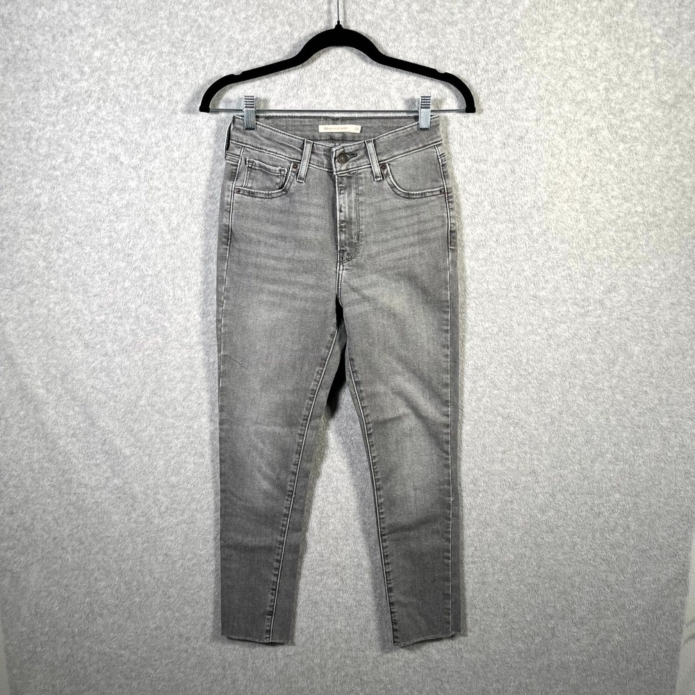 Levi's 721 High Rise Skinny Jeans Womens 26x28 Gray Denim Everyday Wear Outdoor